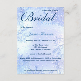 invitation nuptiale élégant de douche de bleu