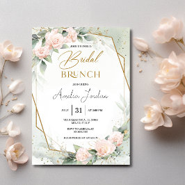 Invitation nuptiale romantique géométrique rose ro