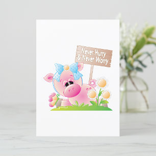 Invitation Nurserie Cochon Rose Ne Jamais Se Presser Ne Jamai
