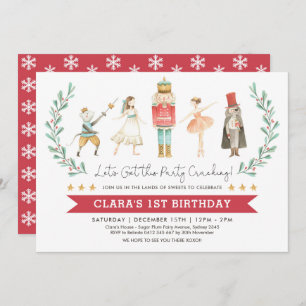 Invitation Nutcracker Anniversaire Sugar Plum Fairy Christmas