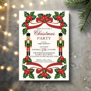 Invitation Nutcracker arc rouge Noël