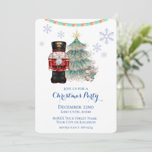 Invitation Nutcracker et souris King Christmas Party