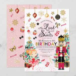 Invitation Nutcracker Sugar Plum Fée Noël Anniversaire
