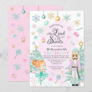 Invitation Nutcracker Sugar Plum Fée Noël Anniversaire