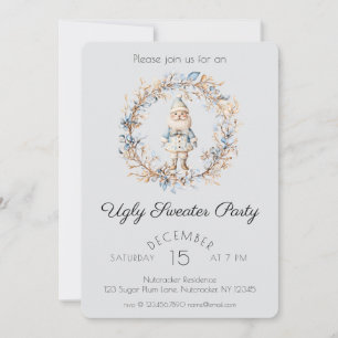 Invitation Nutcracker Ugly Christmas Sweer Party