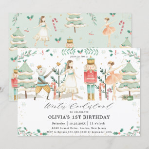 Invitation Nutcracker Winter Onederland 1er anniversaire