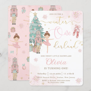 Invitation Nutcracker Winter Onederland 1er anniversaire