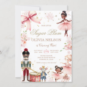 Invitation Nutcraker Plum de sucre Fée d'hiver Anniversaire