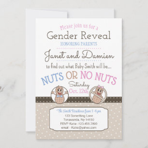 Invitation Nuts ou pas de nuts modifiable Genre Reveillez Inv