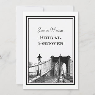 Invitation NYC Skyline Brooklyn Bridge #2 Mariage DIY Showr