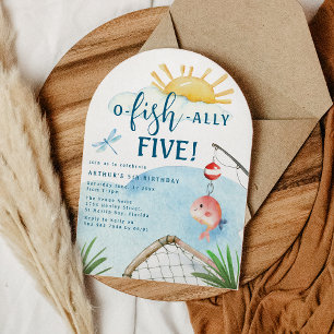 Invitation O Poisson Ally Five !   Fête d'anniversaire de 5 a