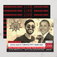 Obama Mens Funny TV News 50e anniversaire