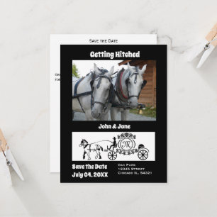 Invitation Obtenir Hitler Horse Wagon Photo Monogramme Invita