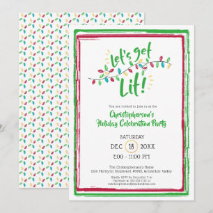 Invitation OBTENONS la fête de vacances des lumières   de