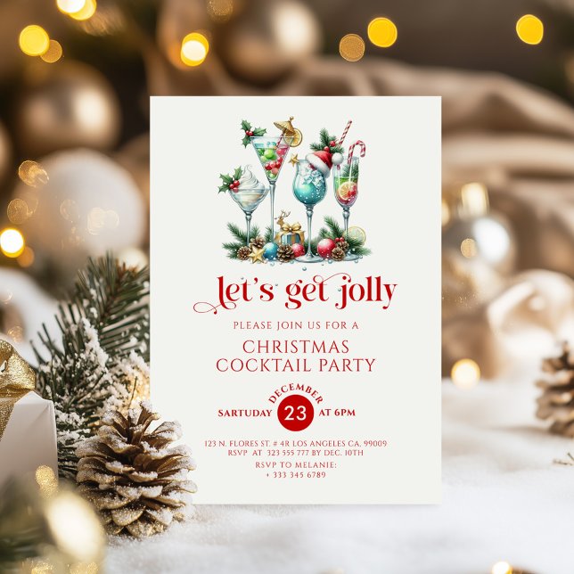 Invitation Obtenons l'Invitation Jolly Christmas Cocktail Par (Créateur téléchargé)