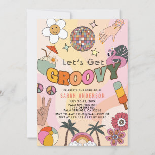 Invitation Obtenons Super Retro Bachelorette Party