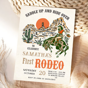 Invitation Occidental Cowboy Premier Rodéo 1er Anniversaire I