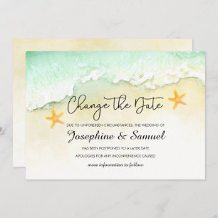 Invitation Ocean Beach Tropical Summer Change La Date