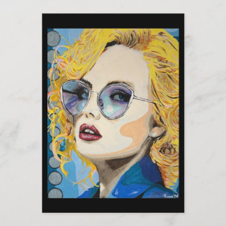 Invitation ‘ocean eyes’ Painting on a Small-Scale Print 