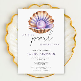 Invitation Ocean Little Pearl Under The Sea Baby Shower