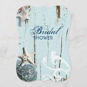 Invitation océan moderne SeaShells Beach nuptiale