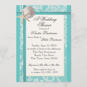 Invitation Ocean Thème Aqua Wedding shower