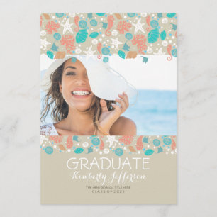 Invitation Ocean Treasures Beach Photo Graduation Party