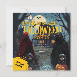 Invitation Octobre Costume Fantômes Citrouille Halloween Part