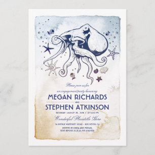 Invitation Octopus Nautical Engagement
