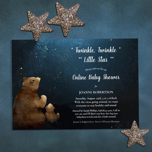 Invitation Oears Twinkle Twinkle Little Star Baby shower (Créateur téléchargé)