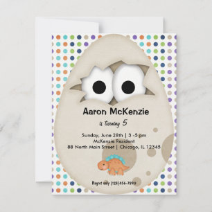 Invitation Oeuf Dinosaure