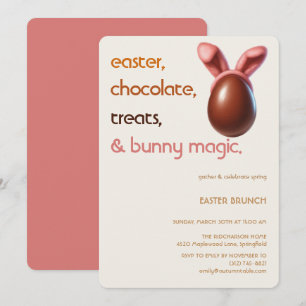 Invitation Œuf en Chocolat de Pâques Fête Douce du