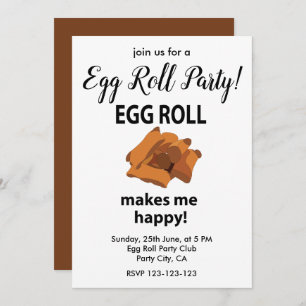 Invitation Oeuf Roll Me Rend Joyeux Oeuf Roll Party