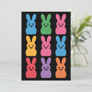 Invitation Oeufs de lapin de Pâques Plaid Leopard