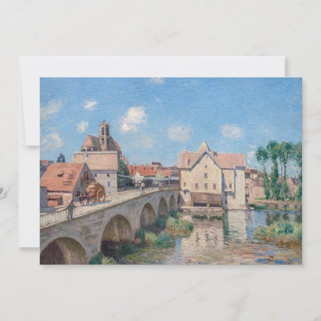 Invitation OEuvre d'Alfred Sisley - Le Pont de Moret (Devant)