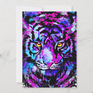 Invitation Œuvre d'art du tigre cool - Faune GrandFélin - Tig
