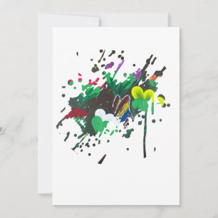 Invitation Œuvre d'art faite main - Papillon Bolssom