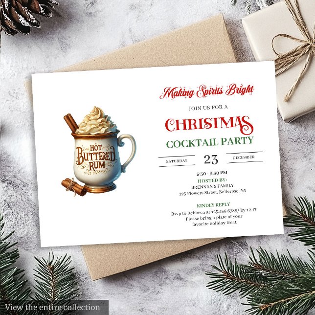 Invitation Office style digital festive cocktails party  (Office style digital festive cocktails party invitation

)