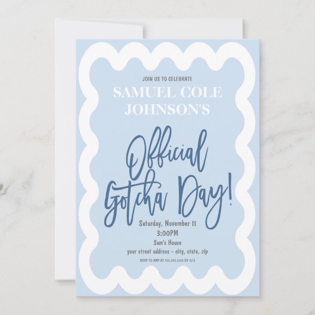 Invitation officielle à l'adoption de la journée G (Devant)