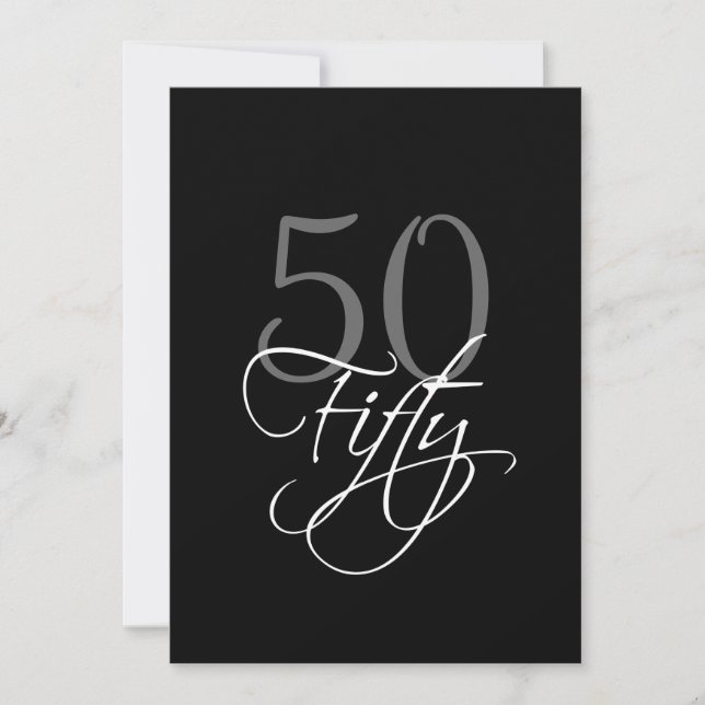 Invitation officielle Black Grey 50e anniversaire (Devant)