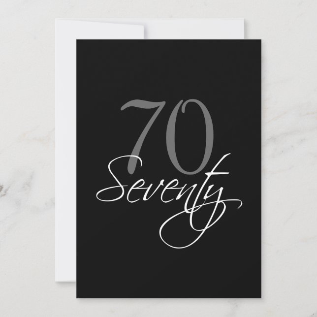Invitation officielle Black Grey 70e anniversaire (Devant)
