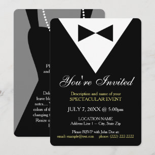 Invitation officielle de Black Tux, conception min