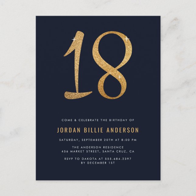 Invitation officielle de la Marine et de l'or 18e  (Devant)