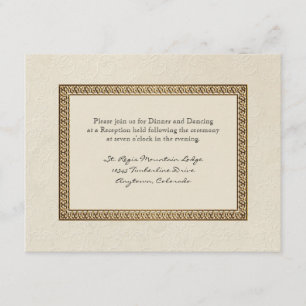 Invitation officielle de réception en damassé flor