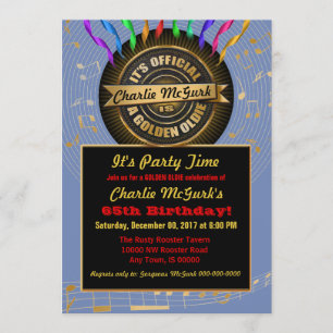 Invitation OFFICIELLE Golden Oldie Party