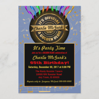 Invitation OFFICIELLE Golden Oldie Party