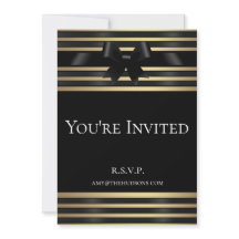 Invitation officielle rayures or Musée Arc noir