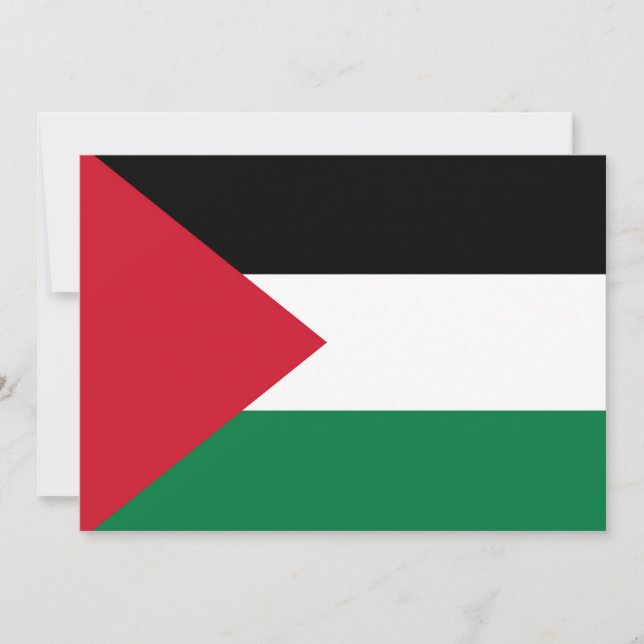 Invitation officiellement le drapeau de l'État de Palestine (Devant)