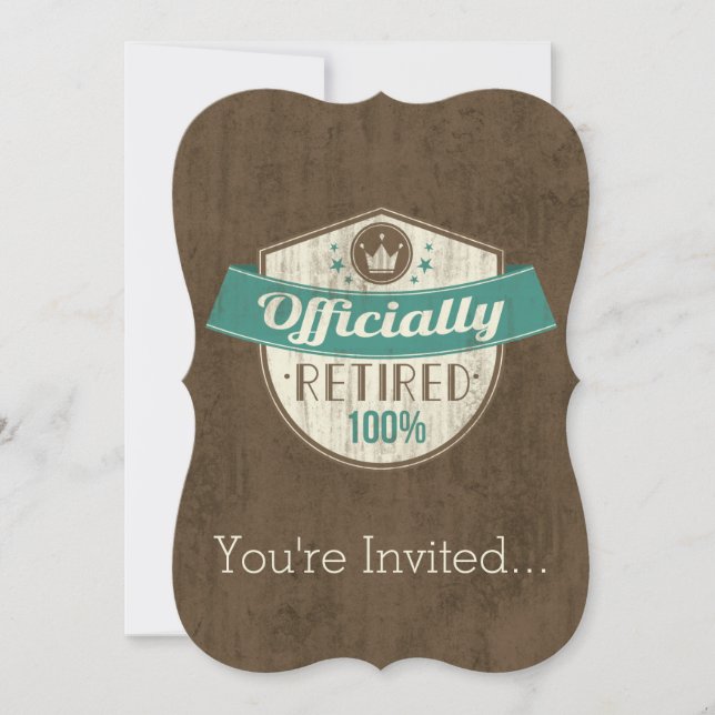 Invitation Officiellement retiré, retraite de cru de 100 pour (Devant)