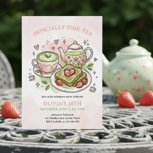 Invitation Officiellement Thir-Tea Matcha Tea Party 30e Anniv